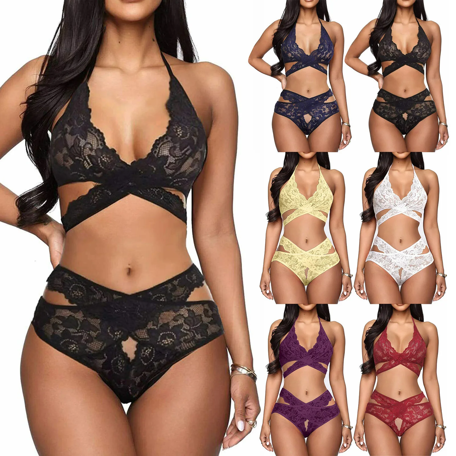 Wholesale New Fashion Women S Sexy Lace No Underwire Lingerie Set