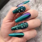 Tips Press On Fingernails Custom Europe America Ballerina Nail Tips Artificial Press On Fingernails