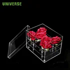 UNIVERSE Hot Sale Clear High Quality Wholesale Acrylic Flower Box Acrylic Rose Box