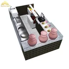 Food Kiosk Design Concept Donut Display Cabinet Cake Displays Mall Kiosk For Sale