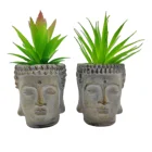 Pots Pot Pot Pot Small Buddha Statues Shape Cement Pots For Plants Garden Pots Cement Cement Flower Pot Making