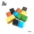 14mm transparent game cube colored reusable plastic colorful cube