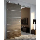 DIY American style modern interior design custom sliding insulated barn door teak wood door