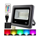 2019 New Style Outdoor LED Changeable 16 Color RGB Floodlight With Remote Control
