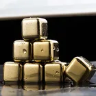 Ice Whiskey Cubes 8PCS SET Ice Cube For Whiskey Ice Cube Stones Ice Stone Set Golden Color