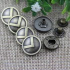 Custom garment accessories four pasts engrave metal zinc alloy snap button for coat
