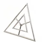 Silver Triangle Stainless Steel Brazilian Fire Pit Burners