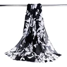 wholesale print long scarf custom polyester neckerchief patchwork crinkle shawl twill spring scarves women hijab for 2020