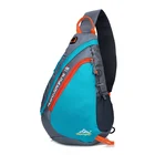 Fashion waterproof outdoor sport crossbody bag men chest shoulder bag for men women with earphone hole