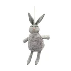 2019 new arrival home decor animal fabrics art product easter rabbit grey plush bunny hanging decoration