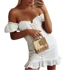 Women princess white summer dress, hot sexy bandage dresses women