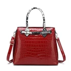 Fashion Handmade Shoulder Bag Snake Skin Leather Ladies Handbags
