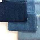 For jeans cheap popular denim fabric cotton Viscose in stock blue dark blue colors