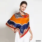wholesale silk scarf large size square Muslim arab hijab new design gift 110X110