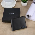 Wallet Short Bifold RFID Blocking Bluetooth Anti-lost Smart Wallet For Men
