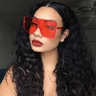 Popular Designer Customized Women Black Oversized Frames UV400 Sunglasses
