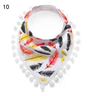 Fashion Print leaves 4-Pack breathable Customized logo Organic Baby bandana bib