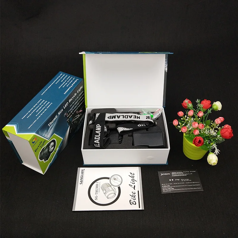rigid blue magnetic closure gift box with black foam insert for