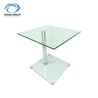 Transparent Table Transparent/black/white Wholesale Price Durable Transparent Tempered Side Table Glass Coffee Table