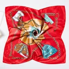 Indian Scarf Woman Factory Wholesale Printed Satin Square Indian Scarf Women Face Cover Neck Scarf