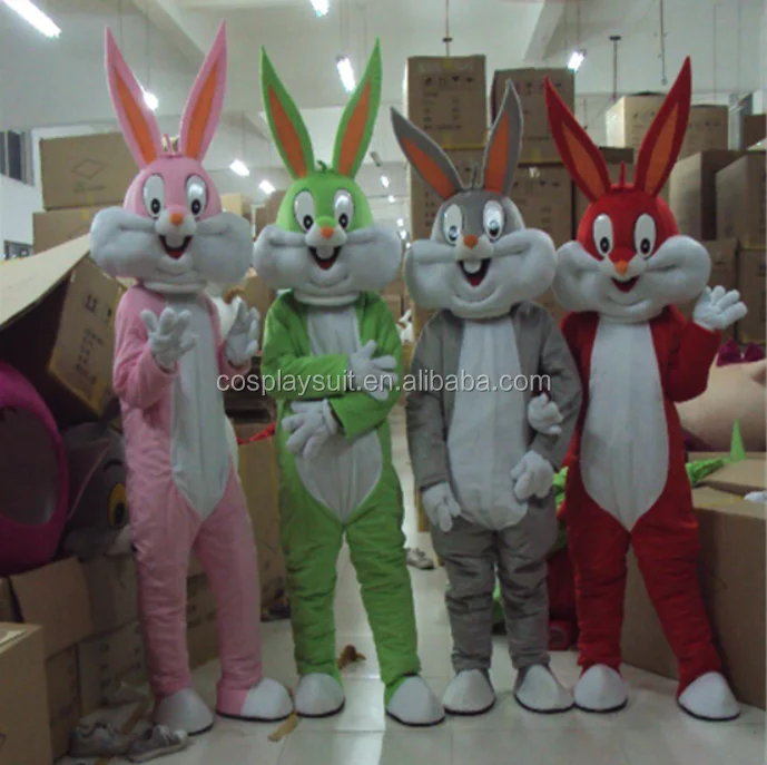 Windranger-плюшевые маскоты Костюмы взрослый кролик костюм 6 разных цветов платье