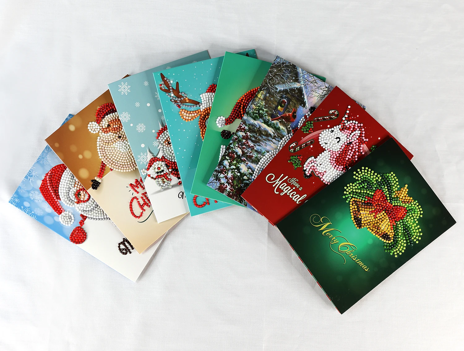 diamond painting handmade holiday greeting decoration gift card