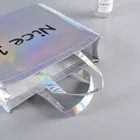 2019 High quality Promotional custom logo shopping silver metallic non woven bag with print logo