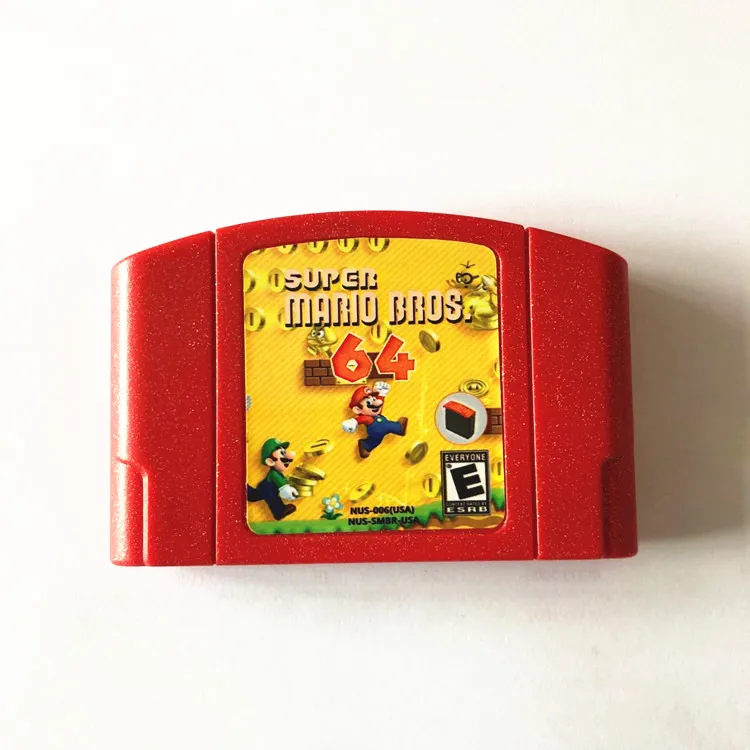 N64 rojo cartucho hackear juego de Super Mario bros N64