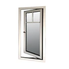 China Factory Good Price wooden frame big glass windows and doors with window grills design