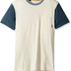 OEM Clothing No Label Cheap Men Contrast Sleeve Men's Short Sleeve Crew T Shirts In Bulk