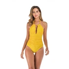 2019 Women Sexy Swimwear Solid One Piece Women Swimsuit Brazilian Bikinis Sets Beachwear Bathing Suit Beach Bikini