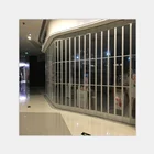 hot sale aluminum alloy frame PC panel security door transparent folding store door