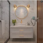 Hotel Furniture Modern Bath Bathroom Cabinet with Mirrors , Bathroom Furniture vanity