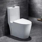 Elongated Modern Bathroom Ceramic Sanitary Ware S Trap Flush Valve 1 Piece Siphonic Wc Toilets