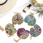 DIY 5D Special Shaped Full Drill Christmas Diamond Painting Keychain Resin Handmade Gifts