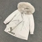 Fur Coat Rabbit Parkas Womens Long Oversized Fox Fur Hooded Parka Winter Coat Women Rabbit Fur Lined Parka