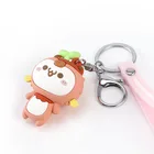 3D PVC customized cartoon animal keychain for Promotion gift