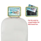 Car Rearview Mirror PU Frame 2 In 1 Universal Car Backseat Rearview Baby Mirror With Tablet Holder