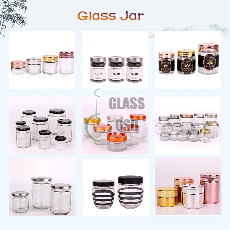 High-Grade Hexagonal Wood Cover Honey Jar with Stirring Rod Glass Jars For Honey 12.jpg