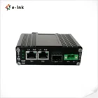 12-48V DC Input 2 Port 10/100/1000M PoE + 1 Port 100/1000M SFP Industrial Grade Gigabit 60W PoE Media Converter