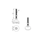 Plastic Furniture Black Plastic Adjustable Furniture Glide And Leveling Feet Glides Large Base Glides Plastic Feet For Outdoor Furniture
