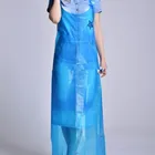 Blue color food grade disposable PE apron for sale