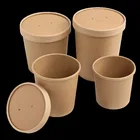 8oz-32oz Biodegradable compostable disposable kraft paper soup cup