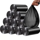 Breakpoint type black garbage bags recycled plastic bags hdpe t-shirt waste bags
