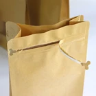 Block Bottom Paper Bag Customize Recyclable Good Quantity Square Flat Block Bottom Kraft Paper Bag With Window