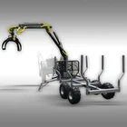 For Farms Utility Timber Trailer Wood Carrier CE Approval ATV Log With Crane Forest 3t