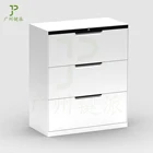 3-drawer Thin-frame Slim-line Horizontal Modern Steel Filling Cabinet Office Furniture