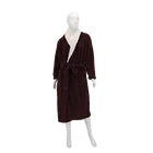 Men Women 100% polyester cozy fleece sleepwear bathrobe nightwear long bathrobe
