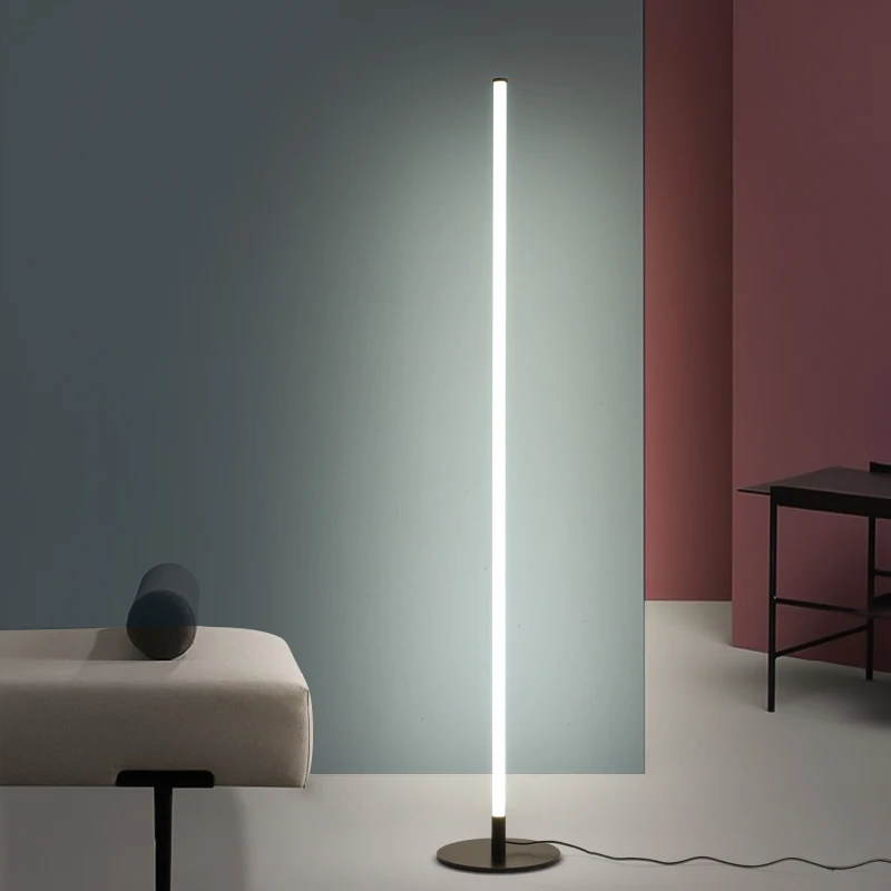 Slim acrylic 360 degree luminous LED linear tube for living room bedroom floor light