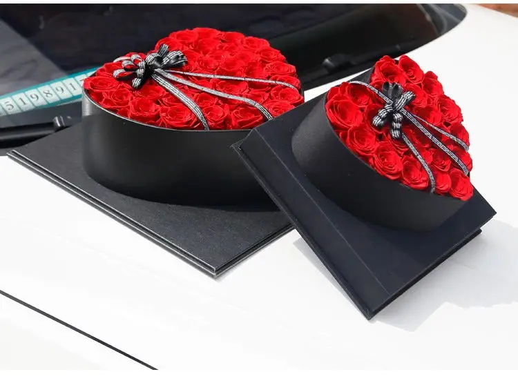 wholesale rose gift eternal rose flowers box heart-shaped gift